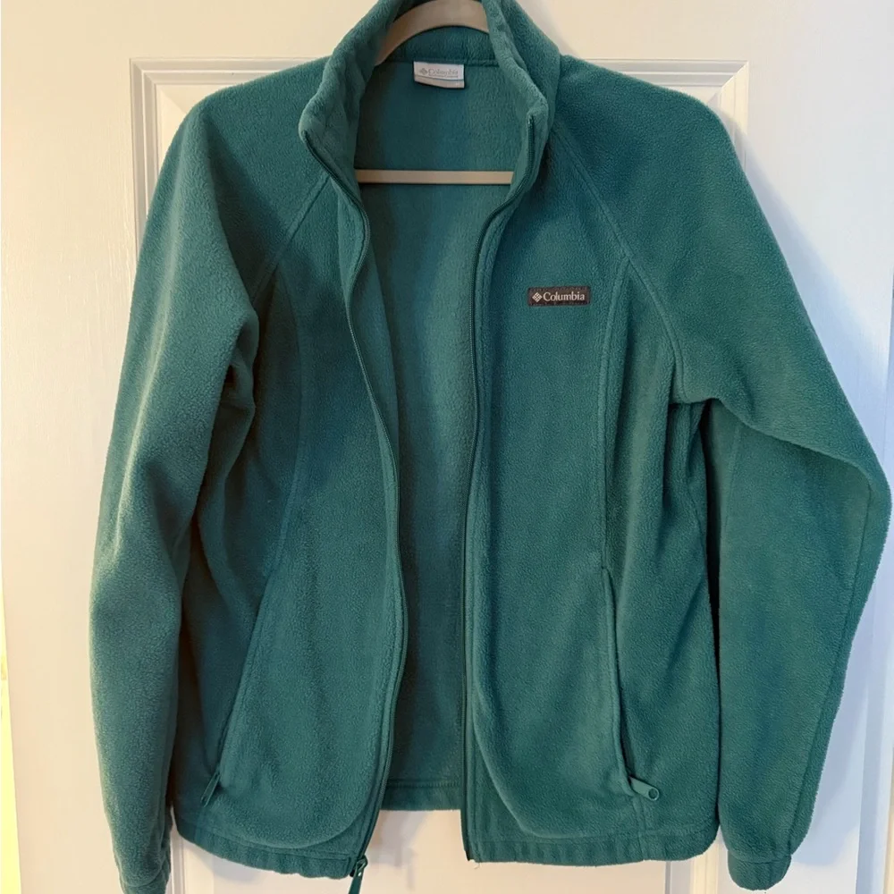Columbia Green Fleece Jacket - Picture 1 of 2